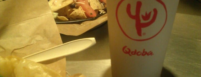 Qdoba Mexican Grill is one of Tempat yang Disukai Camille.
