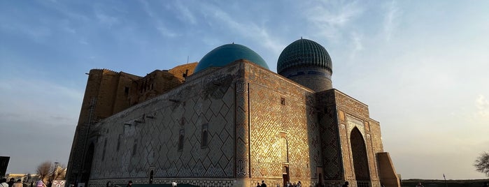 Mausoleum of Khoja Ahmed Yasawi is one of Almaty.