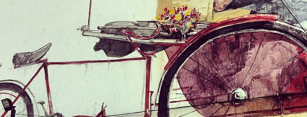 Mural - The Awaiting Trishaw Peddler is one of Penang.