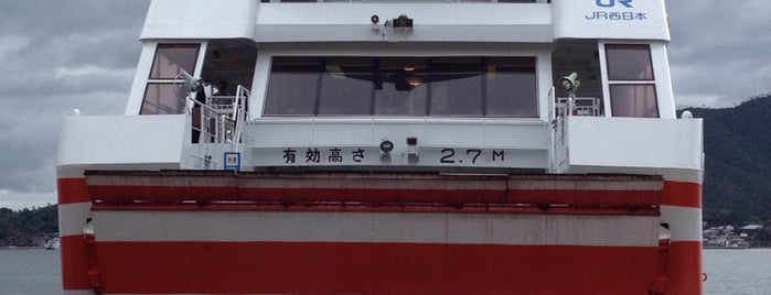 JR West Miyajima Ferry Miyajimaguchi is one of Tempat yang Disukai 亮さん.