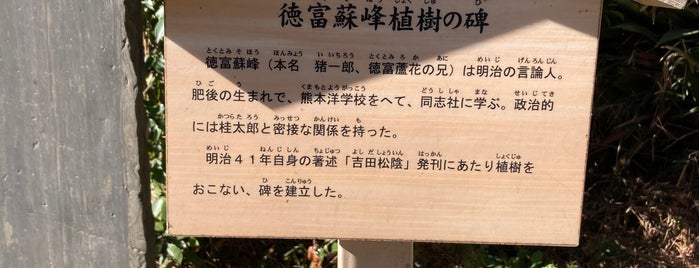 徳富蘇峰植樹の碑 is one of 神社_東京都.