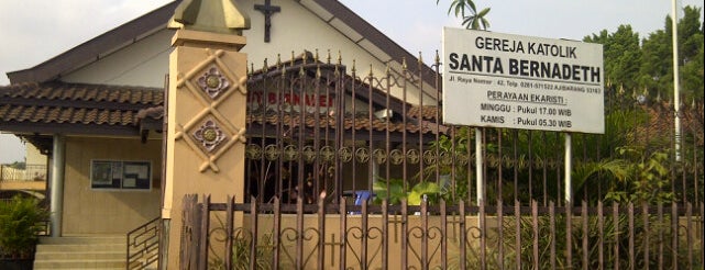 Gereja KATOLIK St. Bernadeth - Ajibarang is one of Gereja Katolik & Biara di Indonesia.