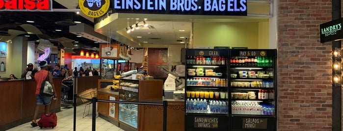 Einstein Bros Bagels is one of grub spots..   yum...   :v).