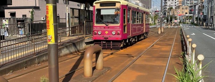 Miyanomae Station is one of Tokyo Sakura Tram (Toden Arakawa line).