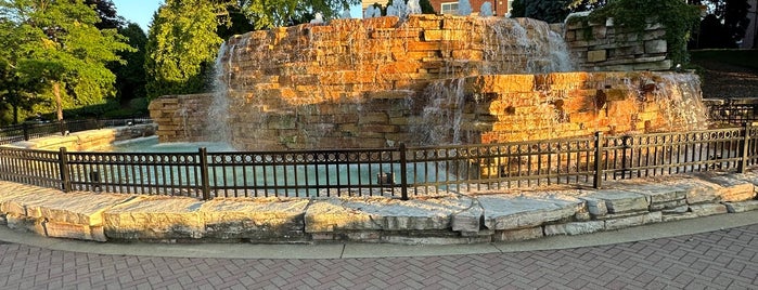 Niles Veteran's Memorial Waterfall is one of Greater Chicagoland.