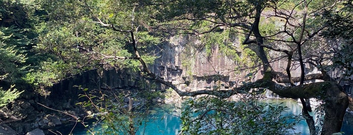 Cheonjeyeon Waterfall is one of KOR Jeju 2020012330.