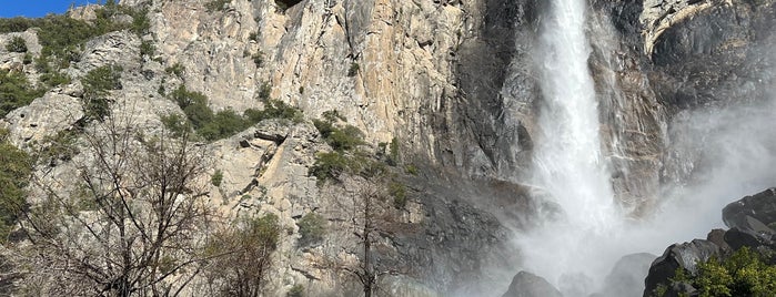 Bridalveil Falls is one of Yosemite.