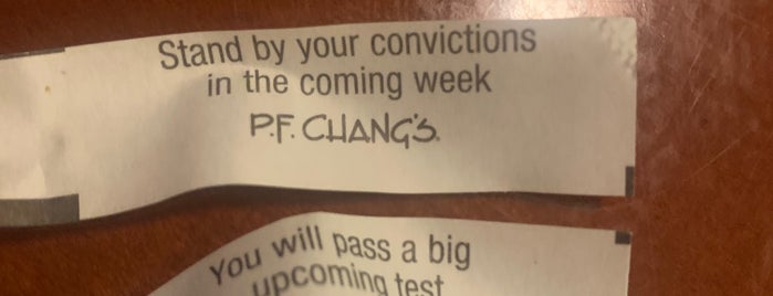 P.F. Chang's is one of Places we've ate.