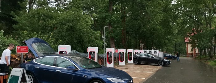 Tesla Supercharger is one of Nora’s Liked Places.