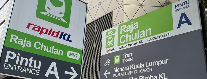 RapidKL Raja Chulan (MR7) Monorail Station is one of Pit Stops.