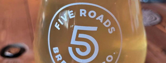 Five Roads Brewing Co. is one of Tempat yang Disukai Dan.