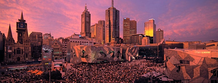 Federation Square is one of Melbourne, Australia.