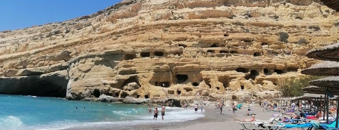 Matala Beach is one of Crete.