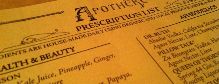 Apothèke is one of nyc picks and things..