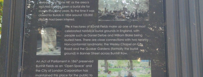 Bunhill Fields is one of London.