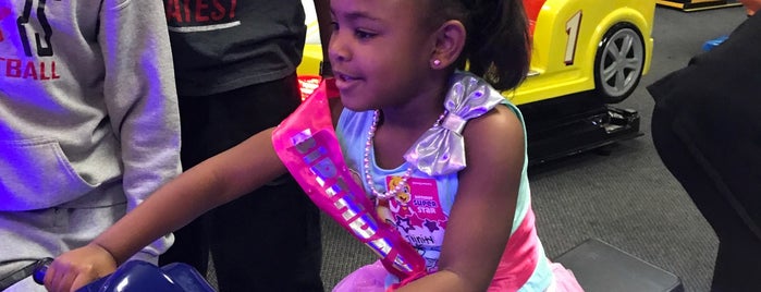 Chuck E. Cheese is one of fun with the kids.