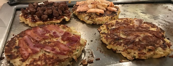 Okonomiyaki is one of Japan.