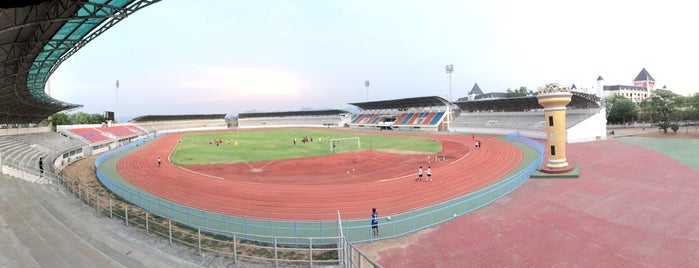 Kanchanaburi Provincial Stadium (Kleeb Bua) is one of Thai League 3 (Upper Region) Stadium.