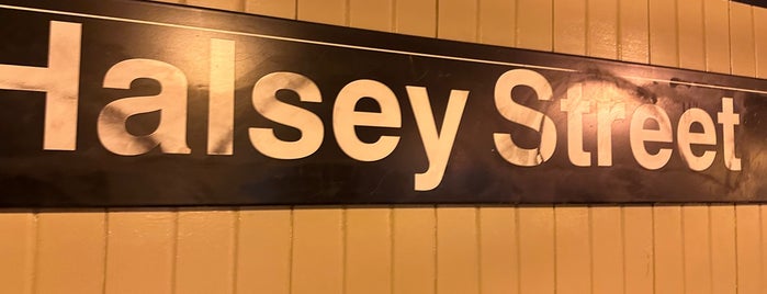MTA Subway - Halsey St (J) is one of NYC Subways J/Z, 7, L, G, S.