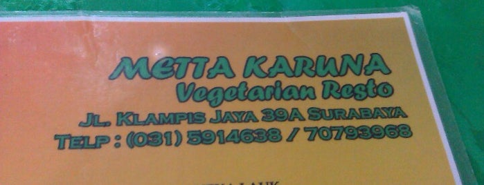 METTA Vegetarian is one of Vegetarian Restaurant at Surabaya.