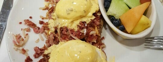 Wildberry Pancakes & Cafe is one of Chicago's Best Eggs Benedict Dishes.