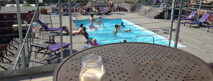 Rooftop Pool at American Tobacco Center is one of Favorite spots in RVA.