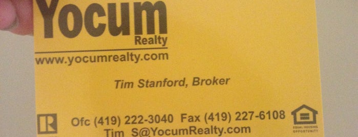 Yocum Realty is one of Sandy's fav places - LIMA.