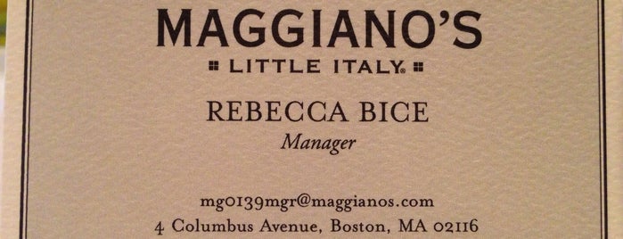 Maggiano's Little Italy is one of Boston.
