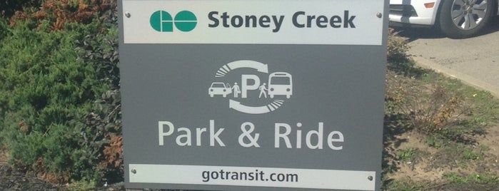 GO Transit - Stoney Creek P+R is one of Places.