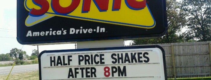 SONIC Drive In is one of my reg. places.