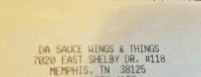 Da Sauce Wings & Things is one of Memphis.