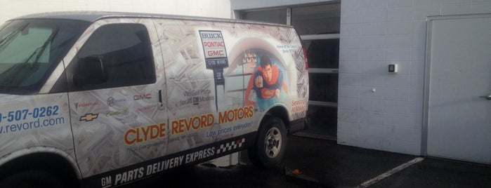 Clyde Revord Motors is one of places.