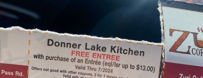 Donner Lake Kitchen is one of Squaw/Tahoe.