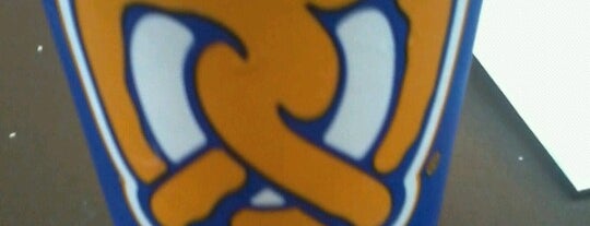 Auntie Anne's is one of Julie's things to do.