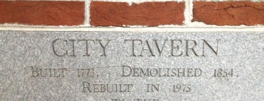 City Tavern is one of Been there-done that.