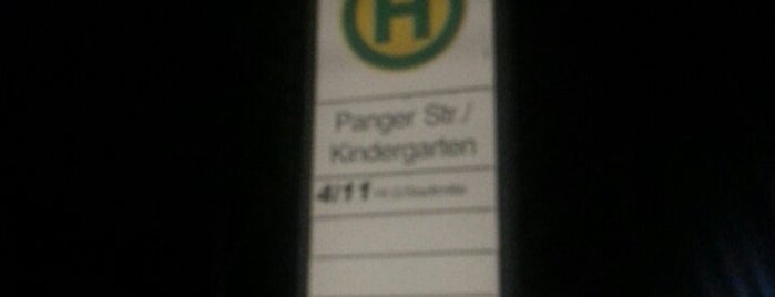 Bushaltestelle Pangerstr. Kindergarten Linien: 4/11 is one of Was sonst.