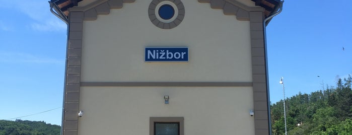 Železniční stanice Nižbor is one of Železniční stanice ČR (M-O).