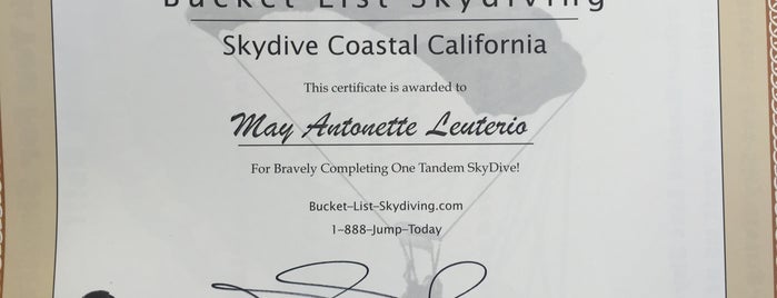 Skydive Coastal California is one of Events, Co-Working Spaces & Music Venues.