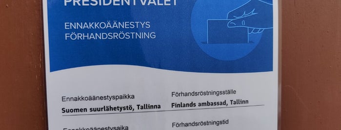 Soome Vabariigi Suursaatkond | Embassy of Finland is one of Saatkonnad / Embassys.