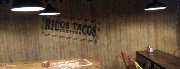 Ricos Tacos Cantina is one of สถานที่ที่ Vanessa ถูกใจ.