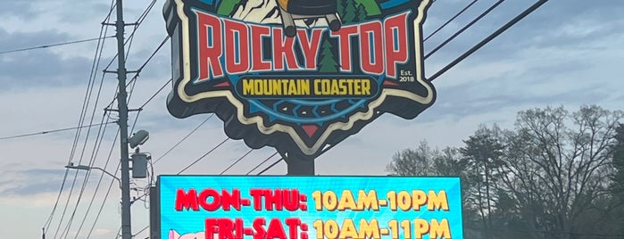 Rocky Top Mountain Coaster is one of Pigeon Forge and  Gatlinburg.