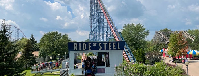 Ride of Steel is one of Darien Lake Theme Park.