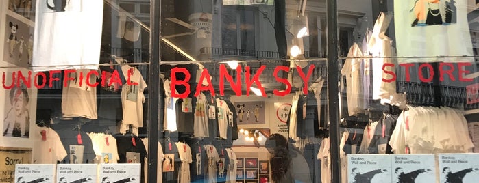Unofficial Banksy Store is one of London 8/17.