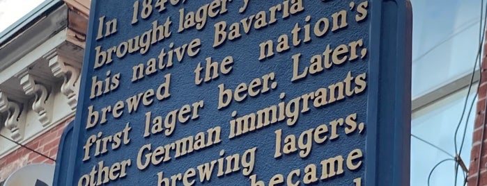 America's First Lager Historical Marker is one of Philly.