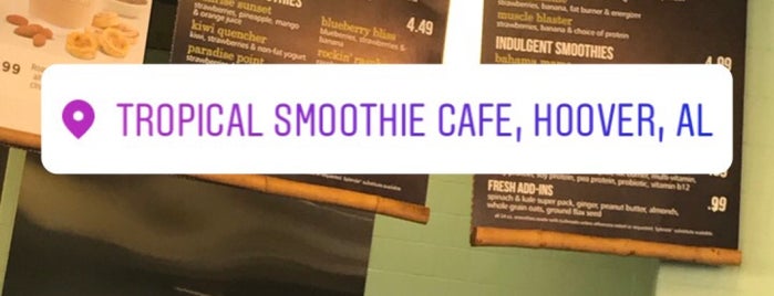 Tropical Smoothie Cafe is one of Cafe's.