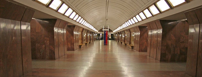 metro Dmitrovskaya is one of Серпуховско-Тимирязевская линия (9) - серая.
