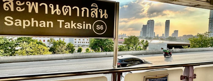 BTS Saphan Taksin (S6) is one of Tempat yang Disukai Shank.