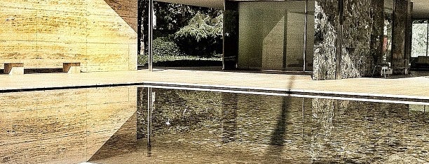 Mies van der Rohe Pavilion is one of barcelona • outdoor.