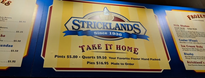 Strickland's Ice Cream is one of CA.