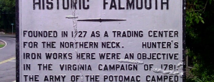 Falmouth, VA is one of Historic Sites and Places in Stafford County VA.